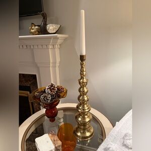 Brass Large Candlestick 17” Taper Candle Holder Candlestick Vintage